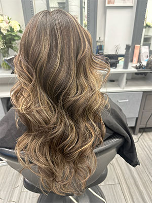 Woman who just got her hair done