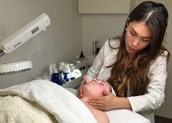 Picture of a woman getting a skincare treatment